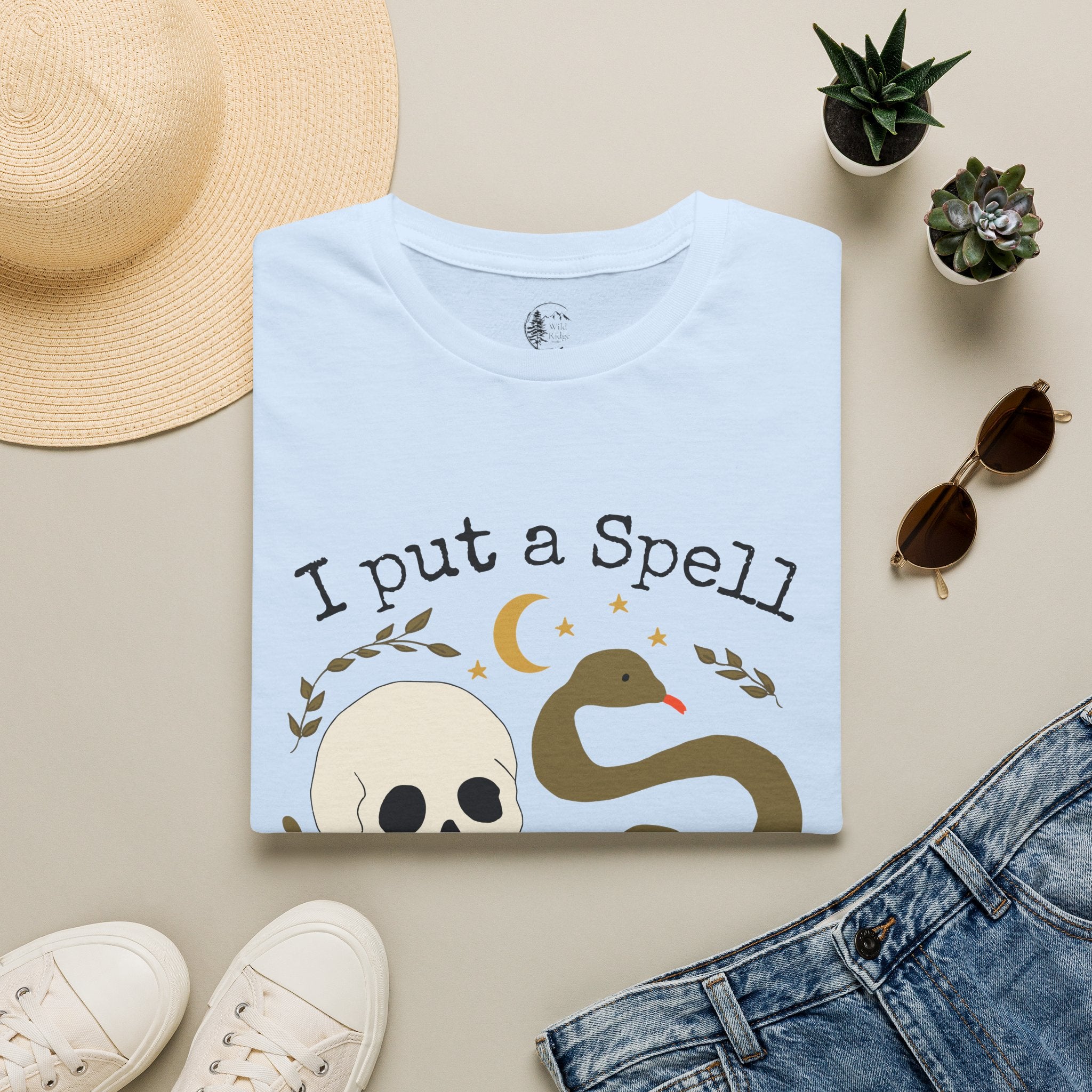 I Put a Spell on You Snake Skull Halloween T-Shirt
