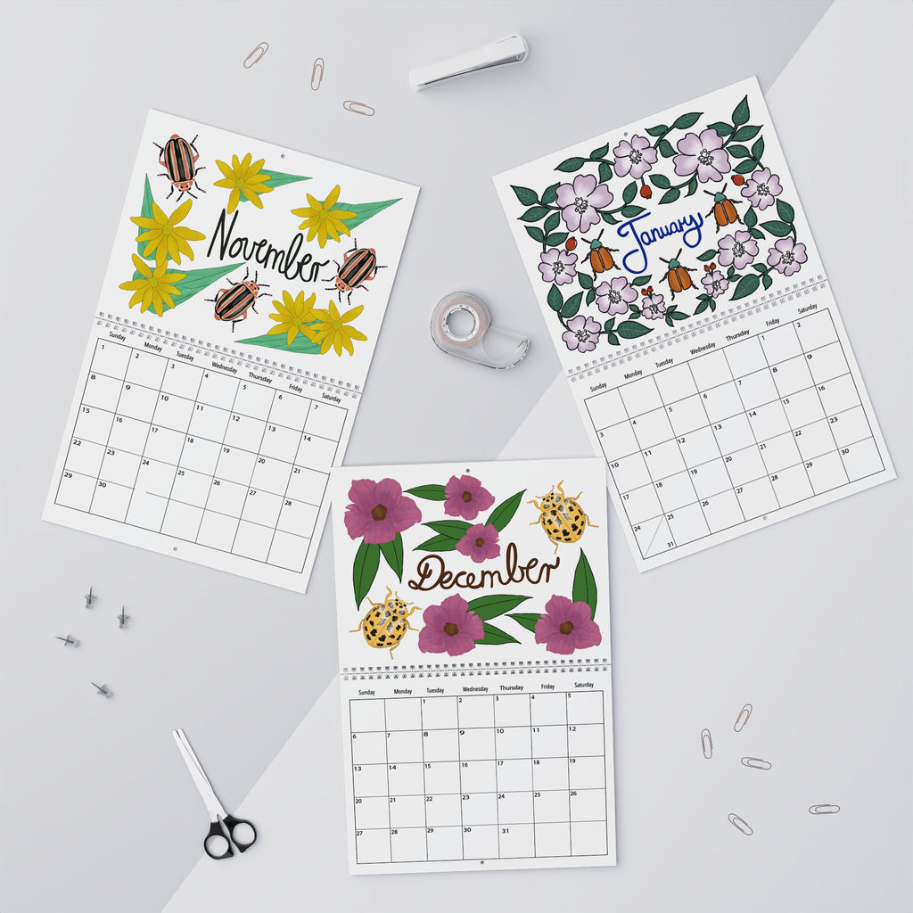 A Year of Wildflowers and Insects Calendar | August 2026–July 2027 Nature Wall Calendar