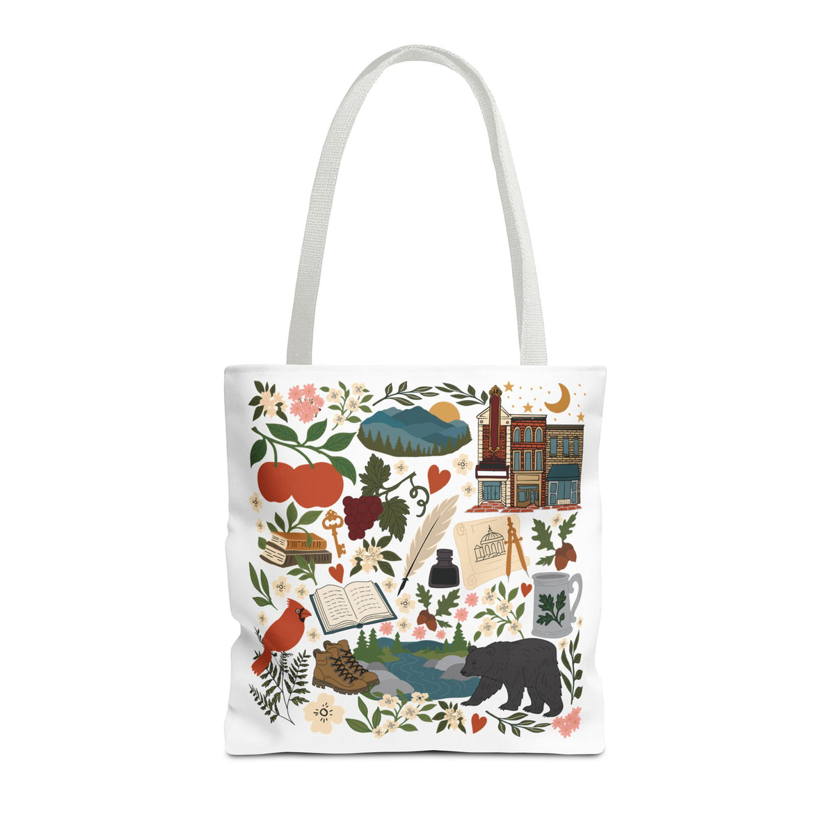 Charlottesville, Virginia Illustrated Tote Bag