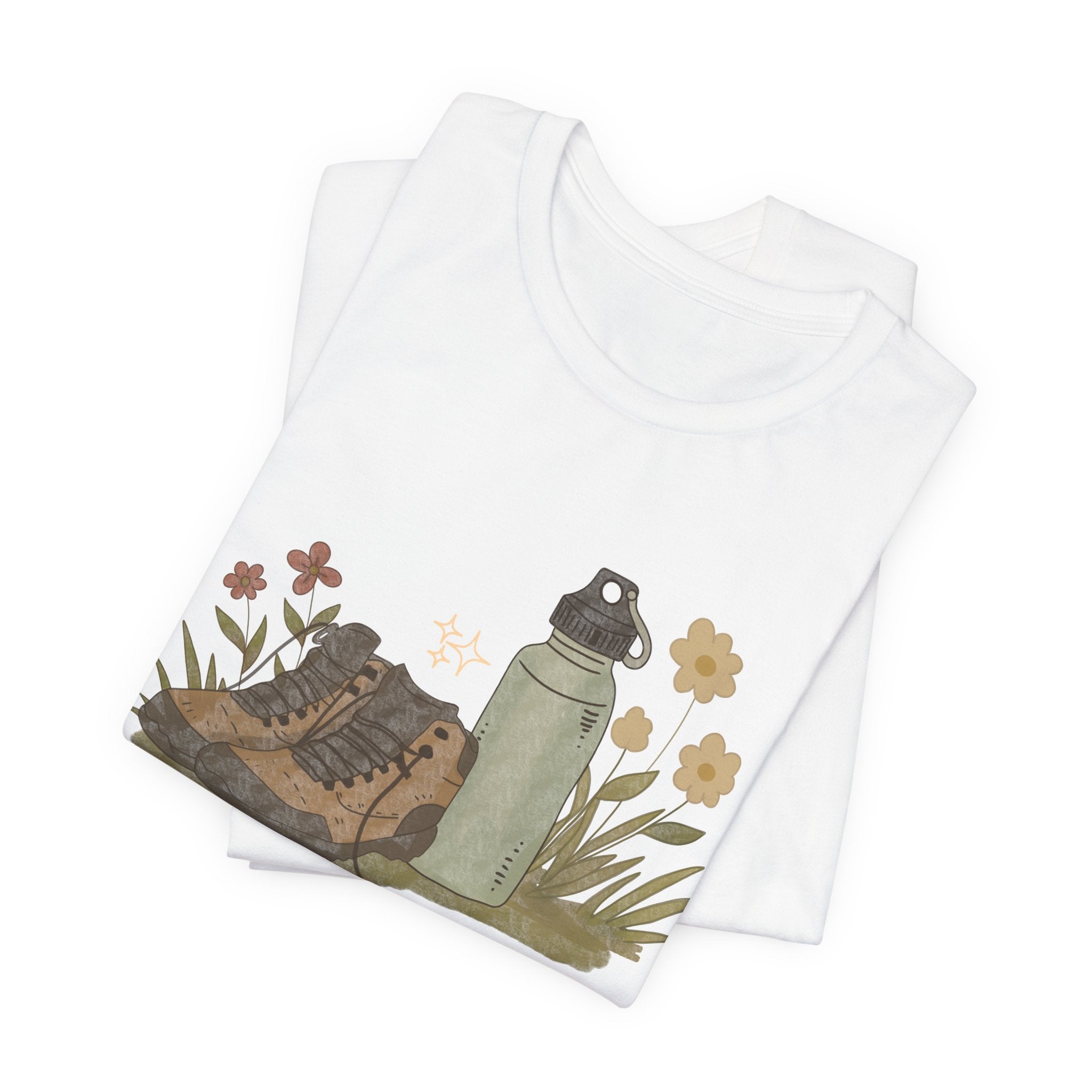 Hydrated & Outdoorsy T-Shirt | Hiking Shirt for Women | Nature Lover Tee | Camping Graphic Shirt | Outdoor Adventure Gift | Trail Life Top