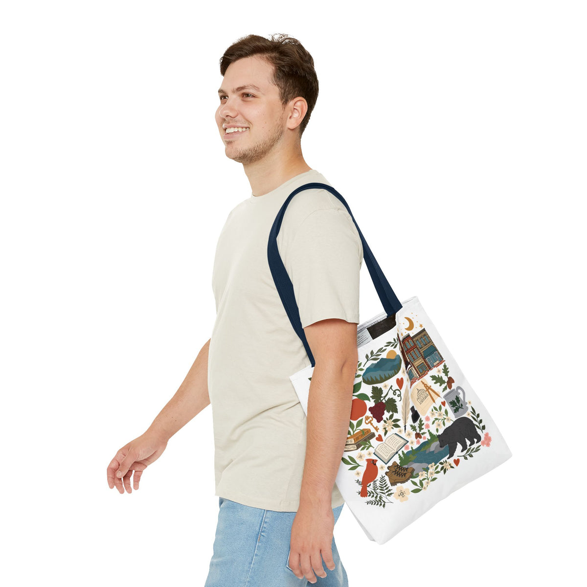 Charlottesville, Virginia Illustrated Tote Bag