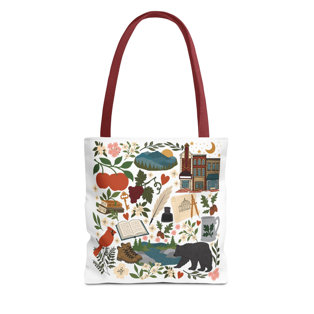 Charlottesville, Virginia Illustrated Tote Bag