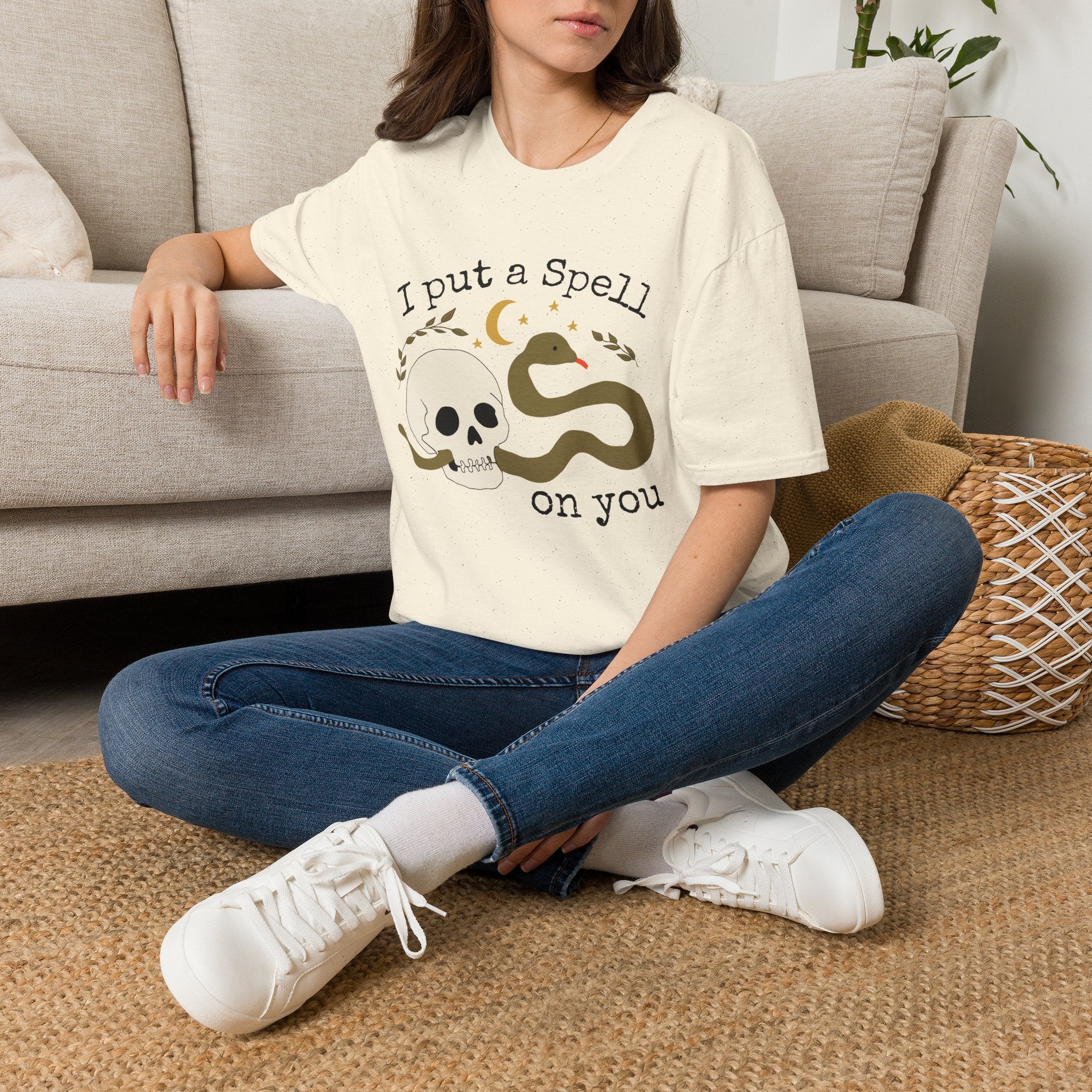 I Put a Spell on You Snake Skull Halloween T-Shirt