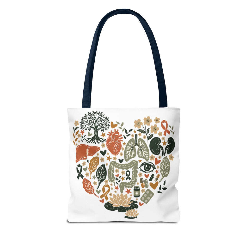 Organ Donation Awareness Tote Bag | Hope & Healing Floral Carryall (Copy)