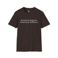 Raised by Neglect. Powered by Caffeine. Funny Graphic T-Shirt