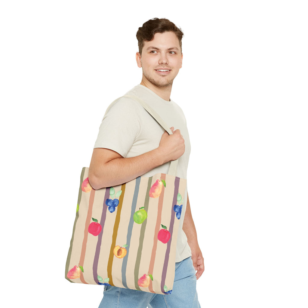 Garden Market Stripe Tote Bag