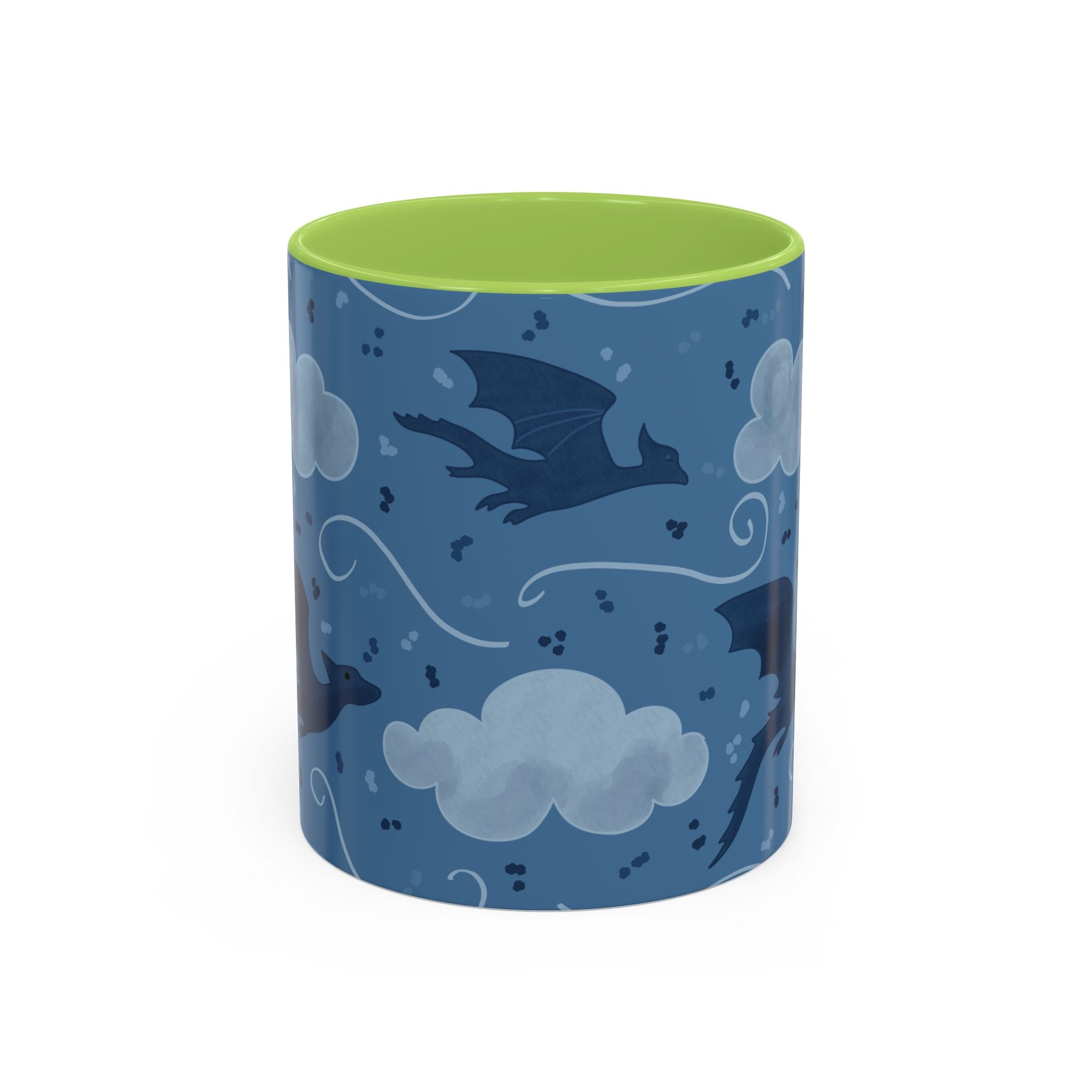 Stormflight Dragon Accent Mug – Fantasy Sky Coffee Cup (11oz / 15oz)
