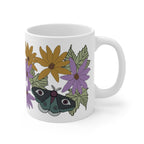 Luna Moth & Wildflower Ceramic Coffee Mug