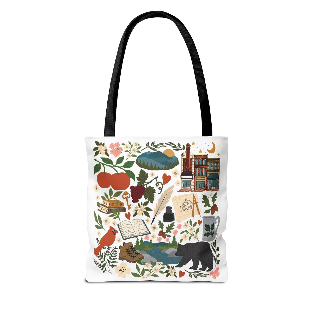 Charlottesville, Virginia Illustrated Tote Bag