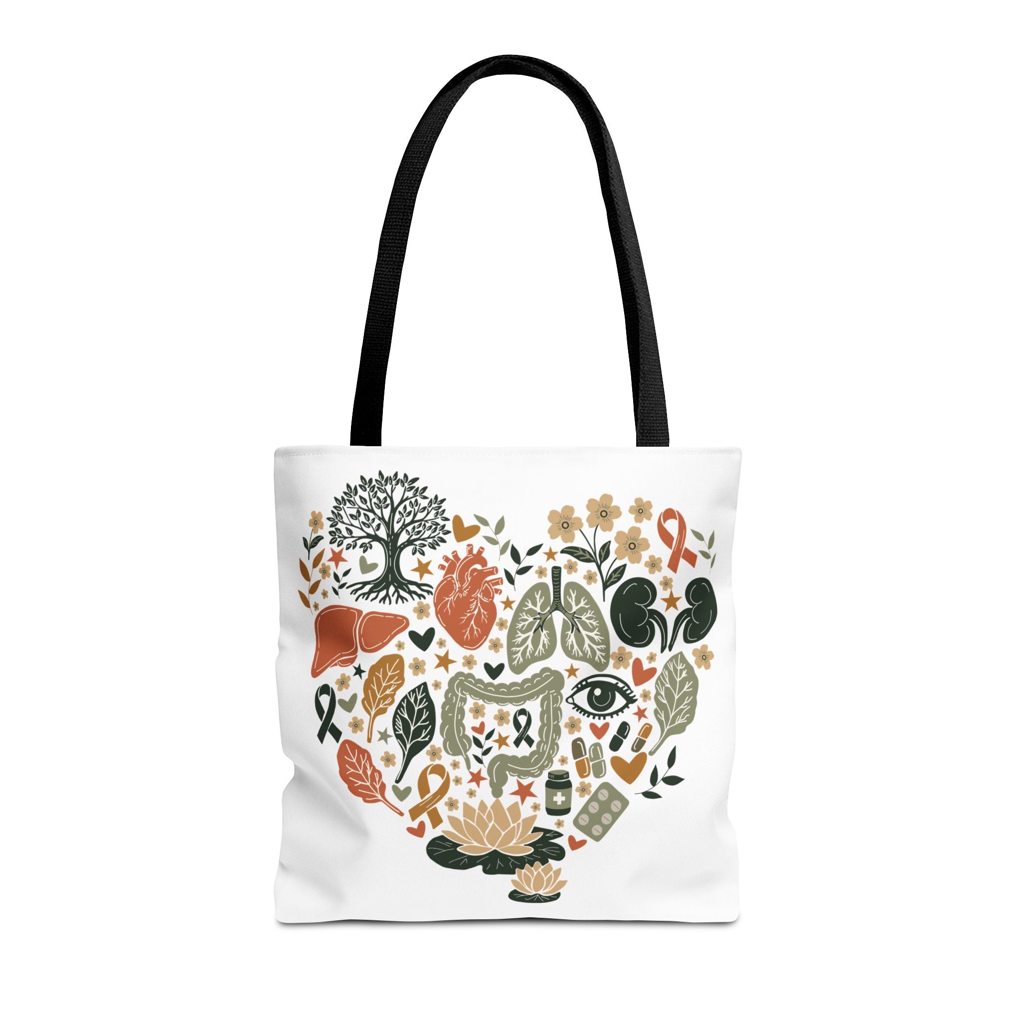 Organ Donation Awareness Tote Bag | Hope & Healing Floral Carryall (Copy)