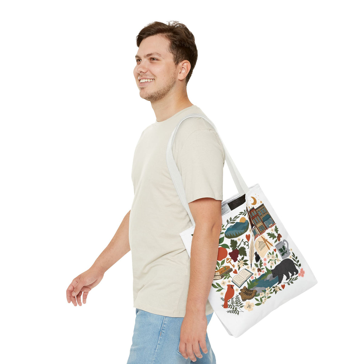 Charlottesville, Virginia Illustrated Tote Bag