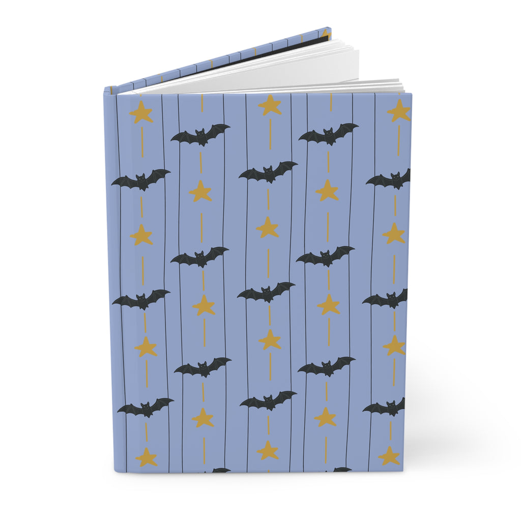 Bats in the Sky Hardcover Journal | Whimsical Bat Notebook