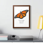 Monarch Butterfly Framed Poster - Tiny Wings. Impossible Distances.