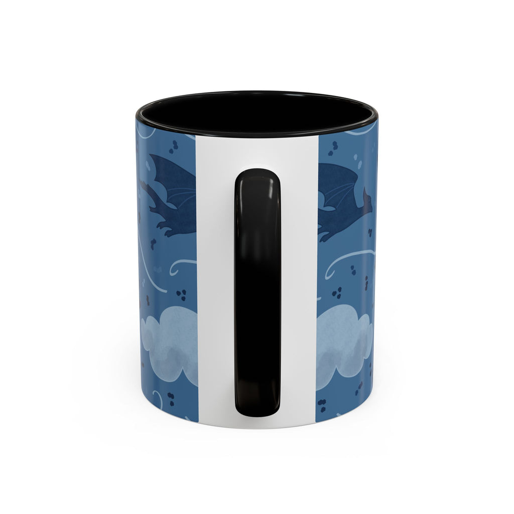 Stormflight Dragon Accent Mug – Fantasy Sky Coffee Cup (11oz / 15oz)