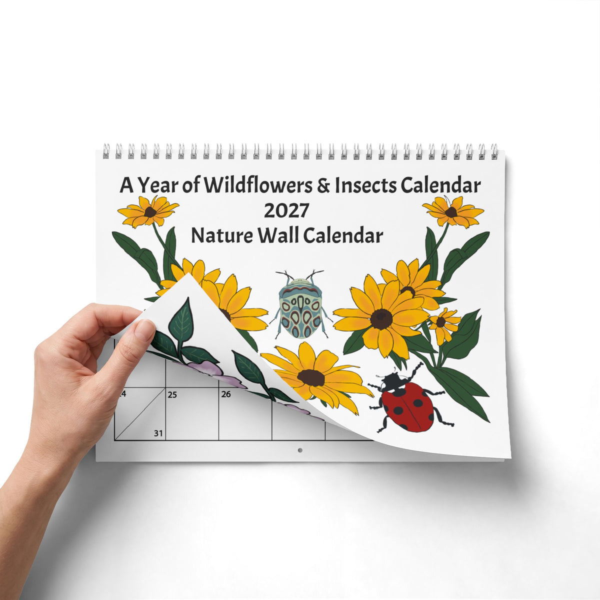 A Year of Wildflowers and Insects Calendar | August 2026–July 2027 Nature Wall Calendar