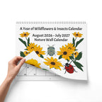 A Year of Wildflowers and Insects Calendar | August 2026–July 2027 Nature Wall Calendar