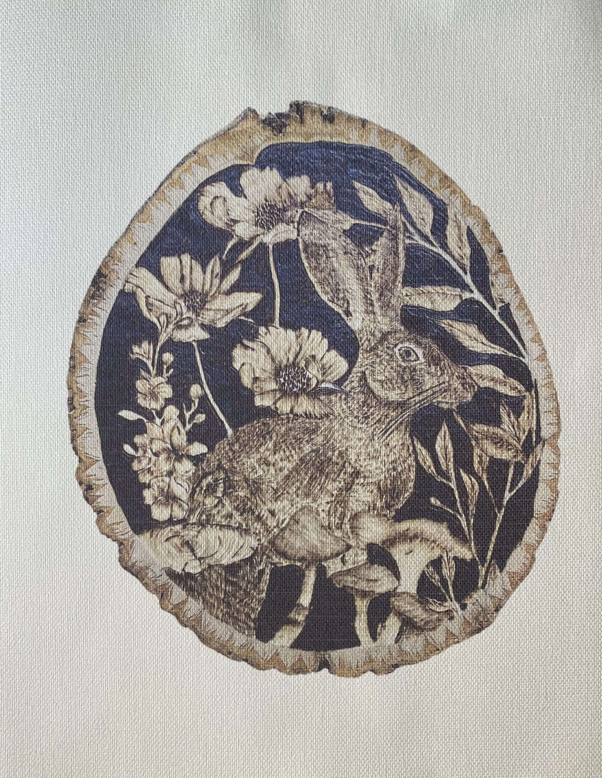 The Jackrabbit Pyrography Print image 0