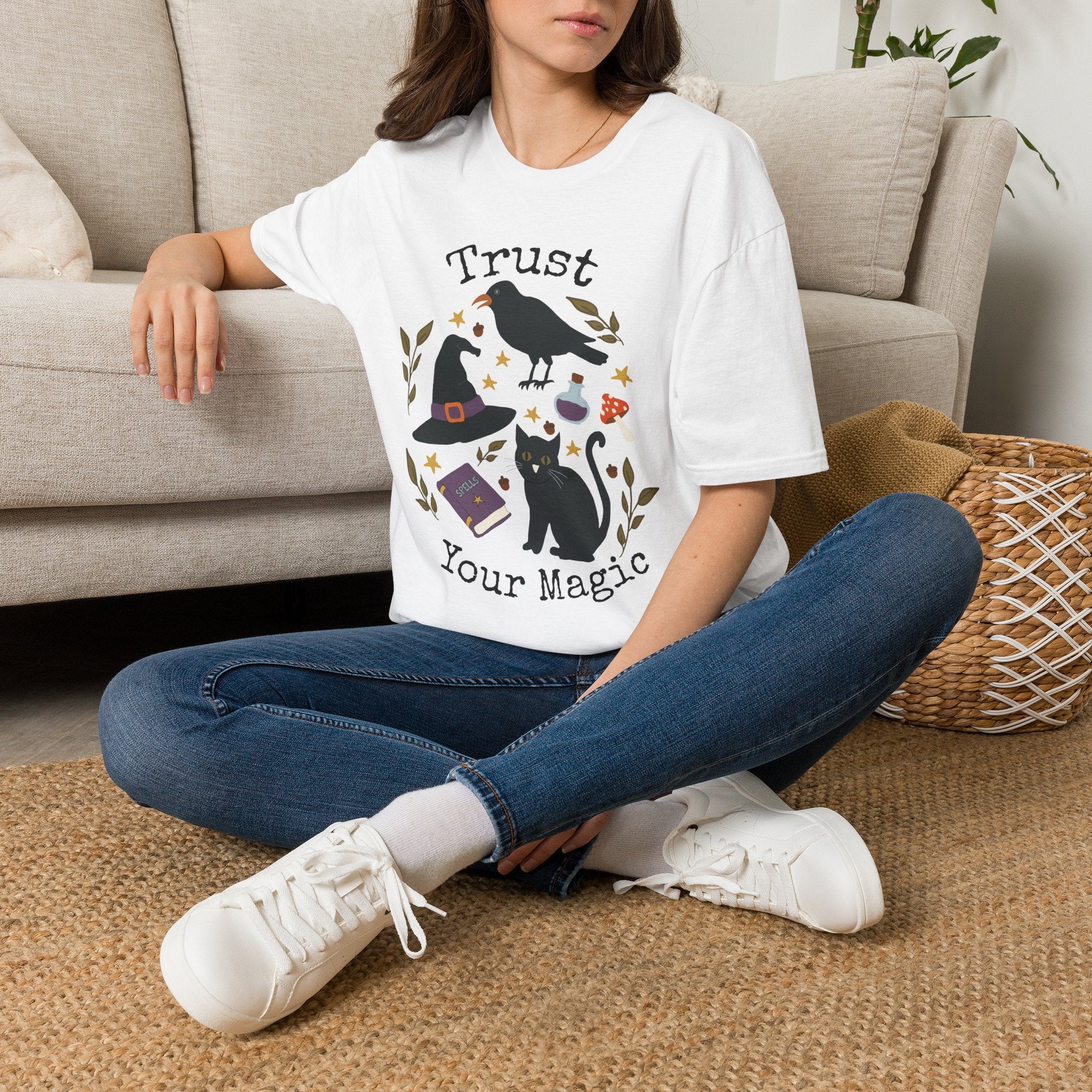 Trust Your Magic Witchy Raven Cat T-Shirt