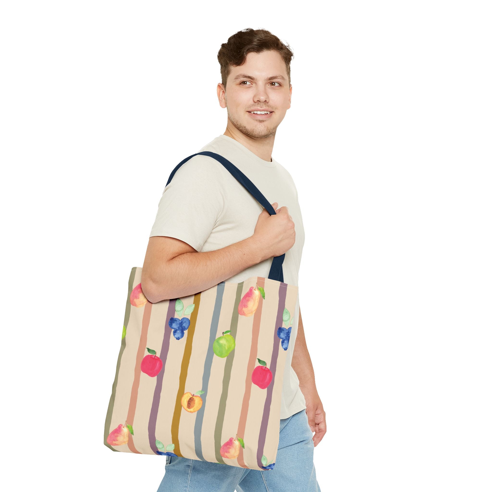 Garden Market Stripe Tote Bag