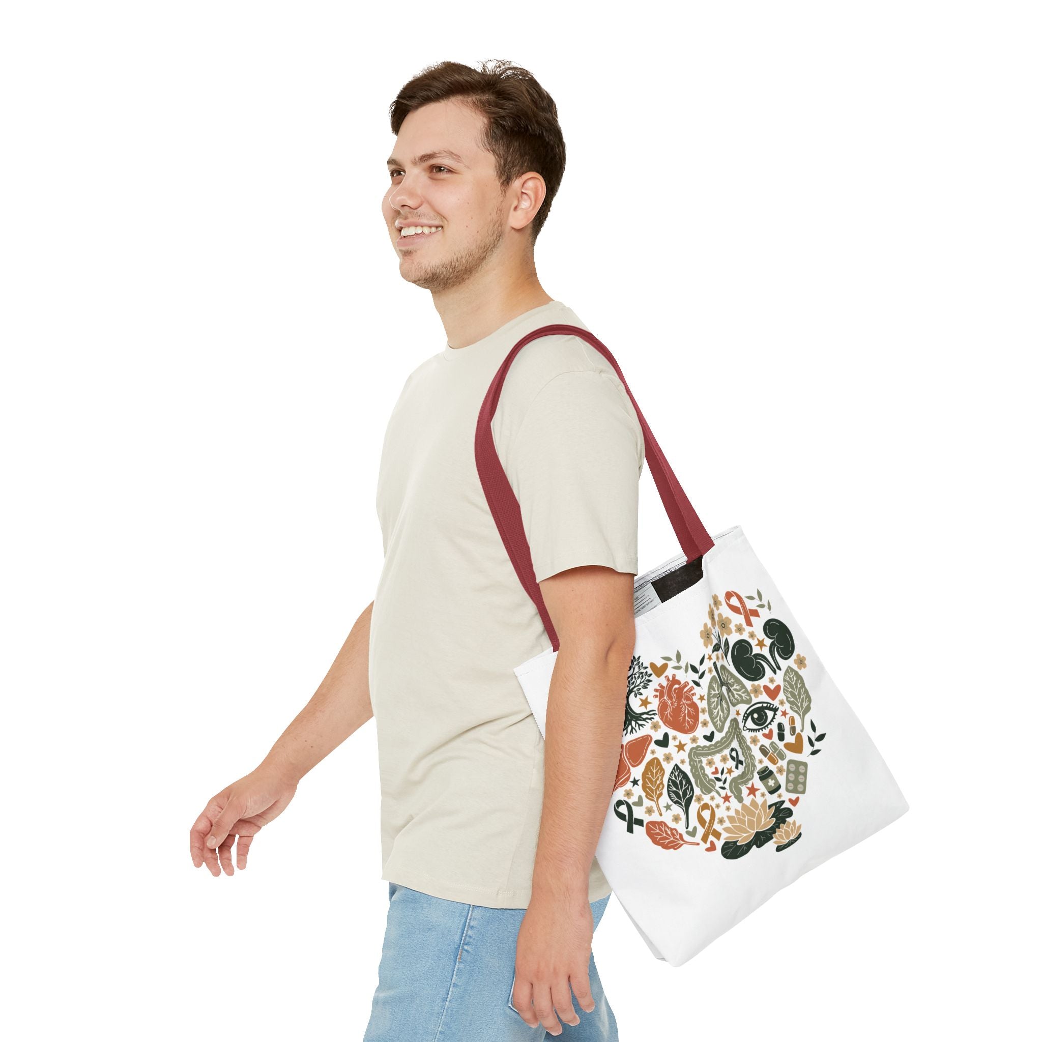 Organ Donation Awareness Tote Bag | Hope & Healing Floral Carryall (Copy)