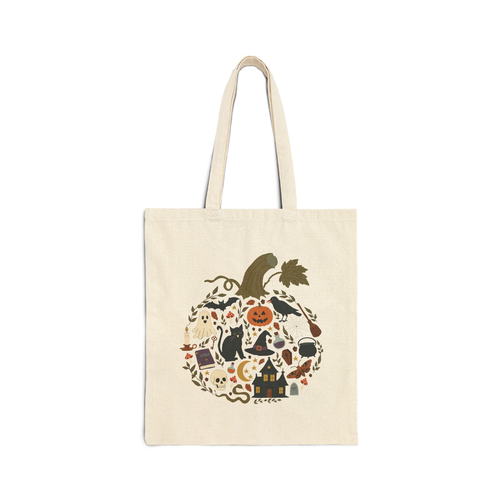 Halloween Pumpkin Canvas Tote Bag