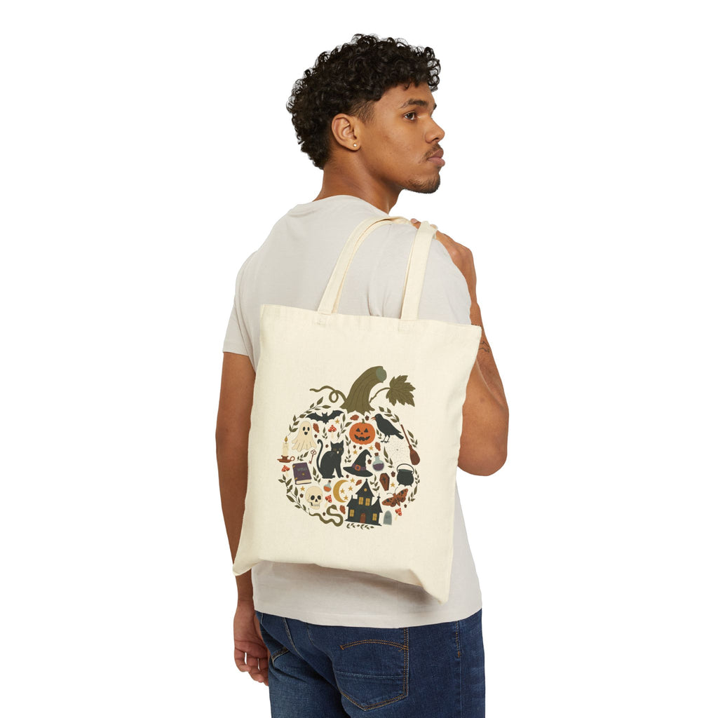 Halloween Pumpkin Canvas Tote Bag