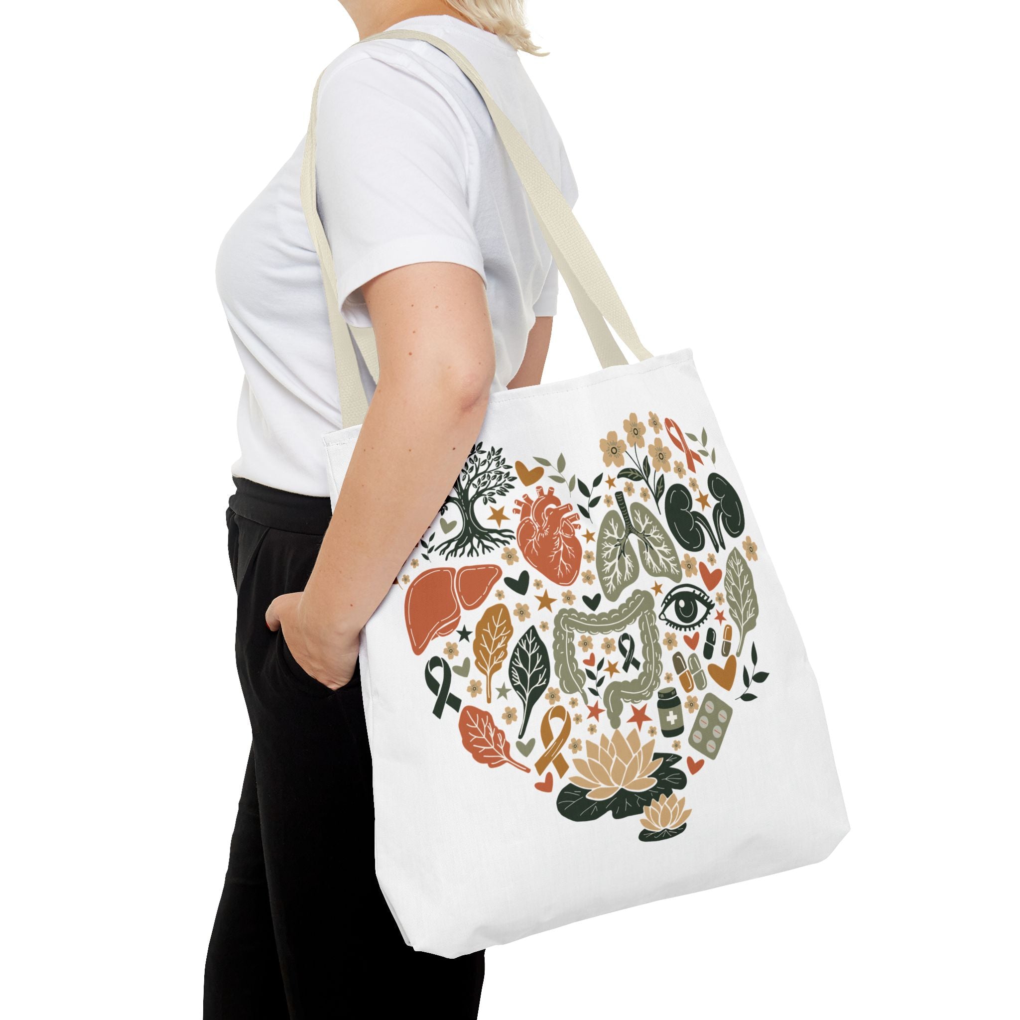 Organ Donation Awareness Tote Bag | Hope & Healing Floral Carryall (Copy)