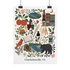Charlottesville, Virginia Illustrated Art Print