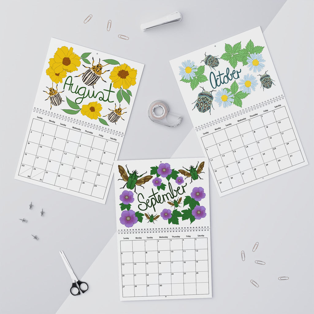 A Year of Wildflowers and Insects Calendar | August 2026–July 2027 Nature Wall Calendar