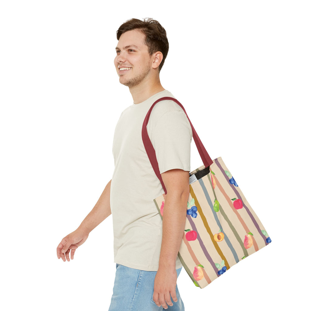 Garden Market Stripe Tote Bag