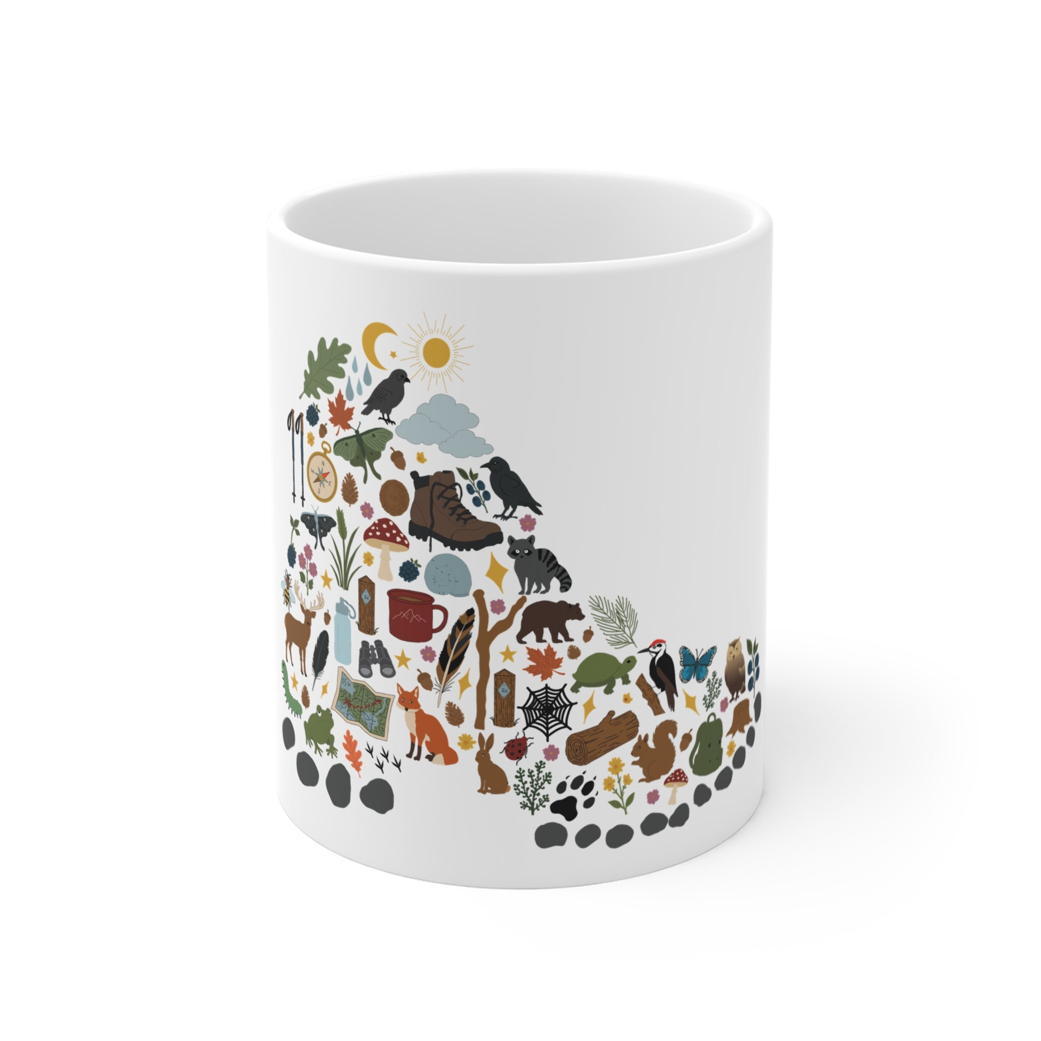 Hiking Boot Motif Ceramic Mug – 11 oz