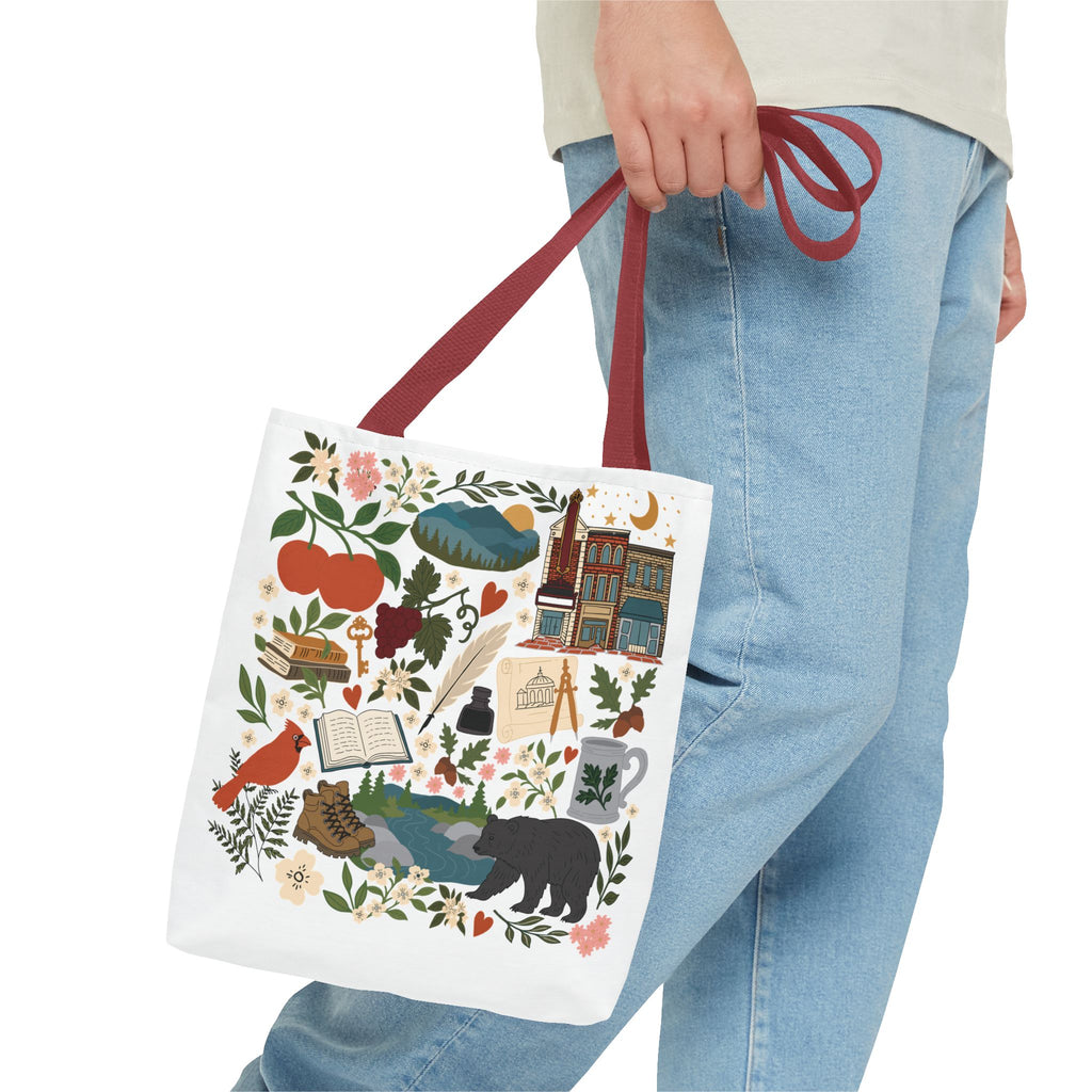 Charlottesville, Virginia Illustrated Tote Bag