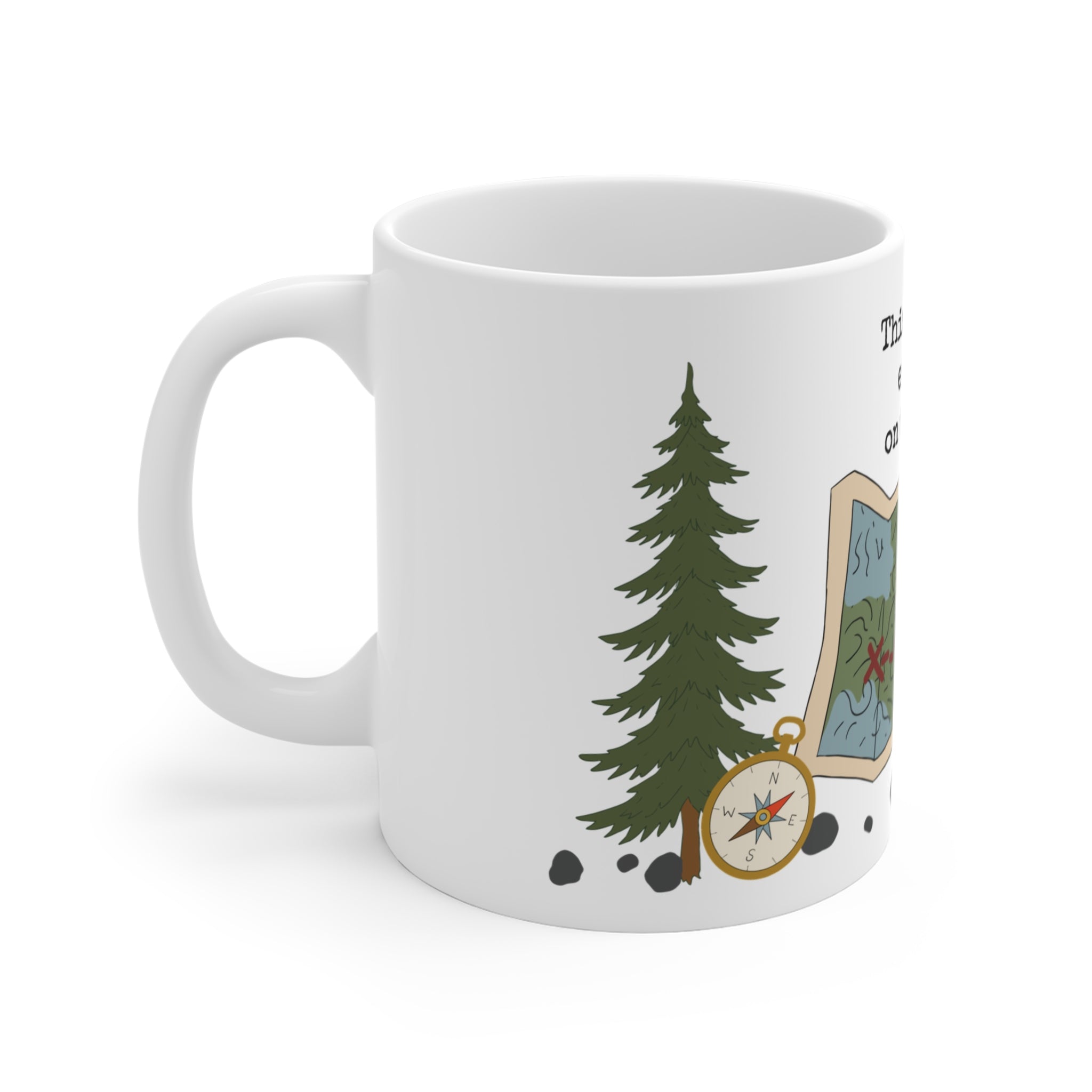 Easier on Map Hiking Mug | Funny Hiking Coffee Mug