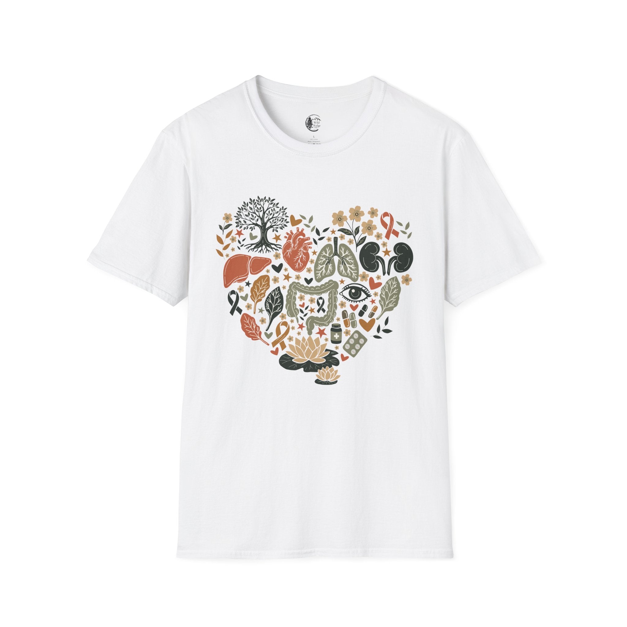 Organ Donation Awareness T-Shirt | Hope & Healing Floral Medical Tee