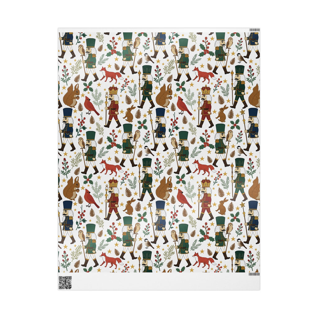 Woodland Nutcracker Christmas Wrapping Paper | Festive Forest Gift Wrap