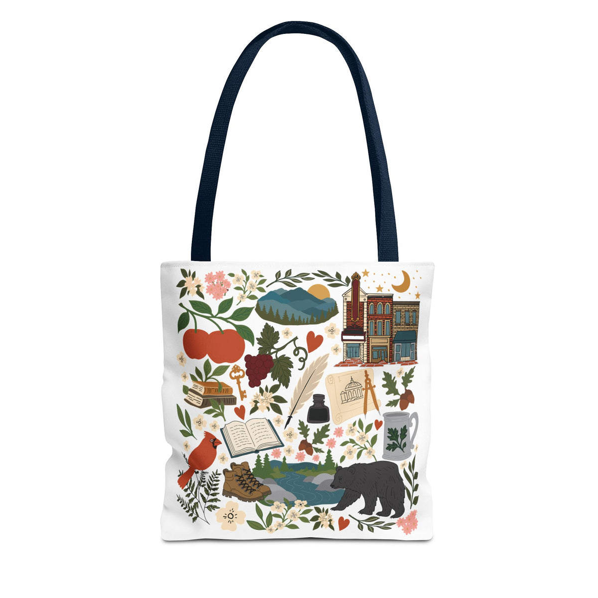 Charlottesville, Virginia Illustrated Tote Bag