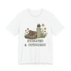 Hydrated & Outdoorsy T-Shirt | Hiking Shirt for Women | Nature Lover Tee | Camping Graphic Shirt | Outdoor Adventure Gift | Trail Life Top