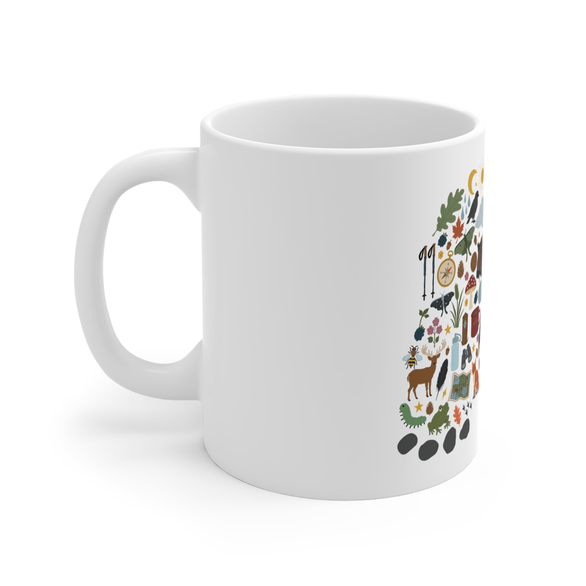 Hiking Boot Motif Ceramic Mug – 11 oz