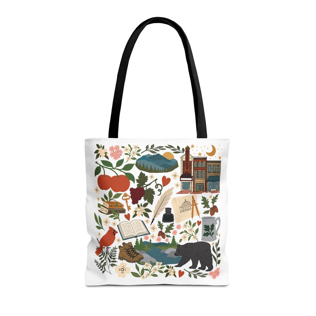 Charlottesville, Virginia Illustrated Tote Bag