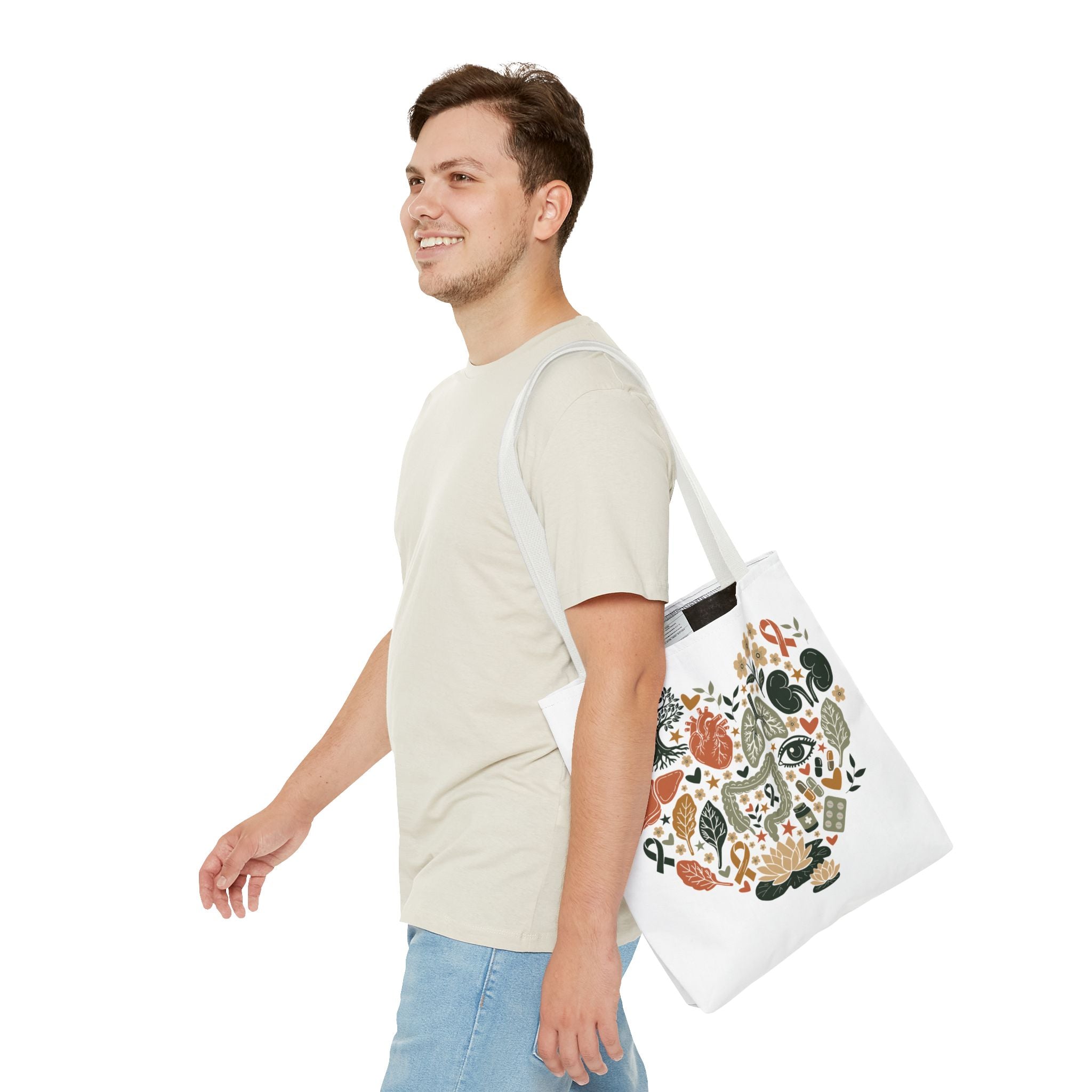 Organ Donation Awareness Tote Bag | Hope & Healing Floral Carryall (Copy)