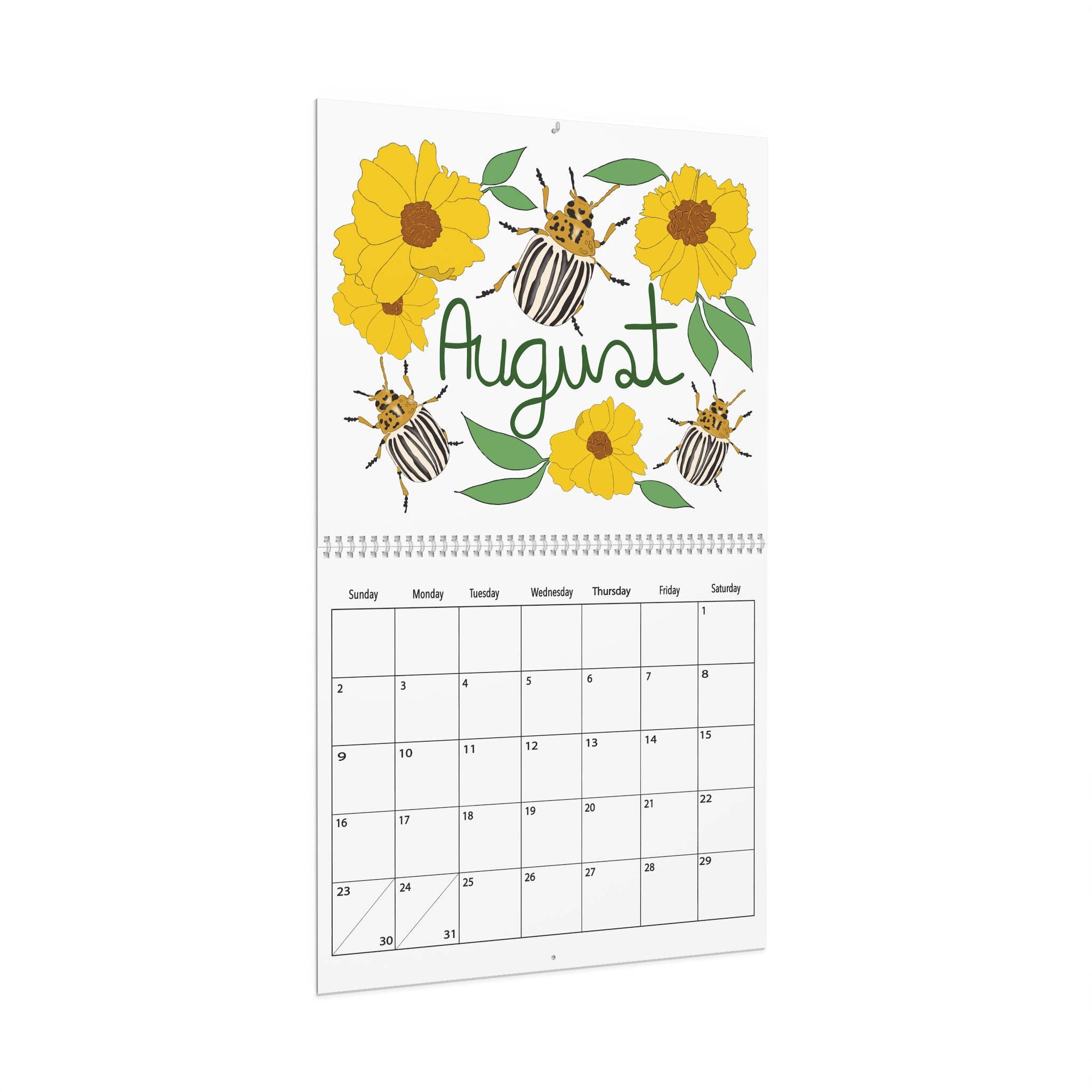 A Year of Wildflowers and Insects Calendar | August 2026–July 2027 Nature Wall Calendar