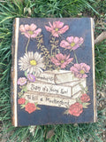 Bloom Between the Lines – Handcrafted Pyrography Art image 0