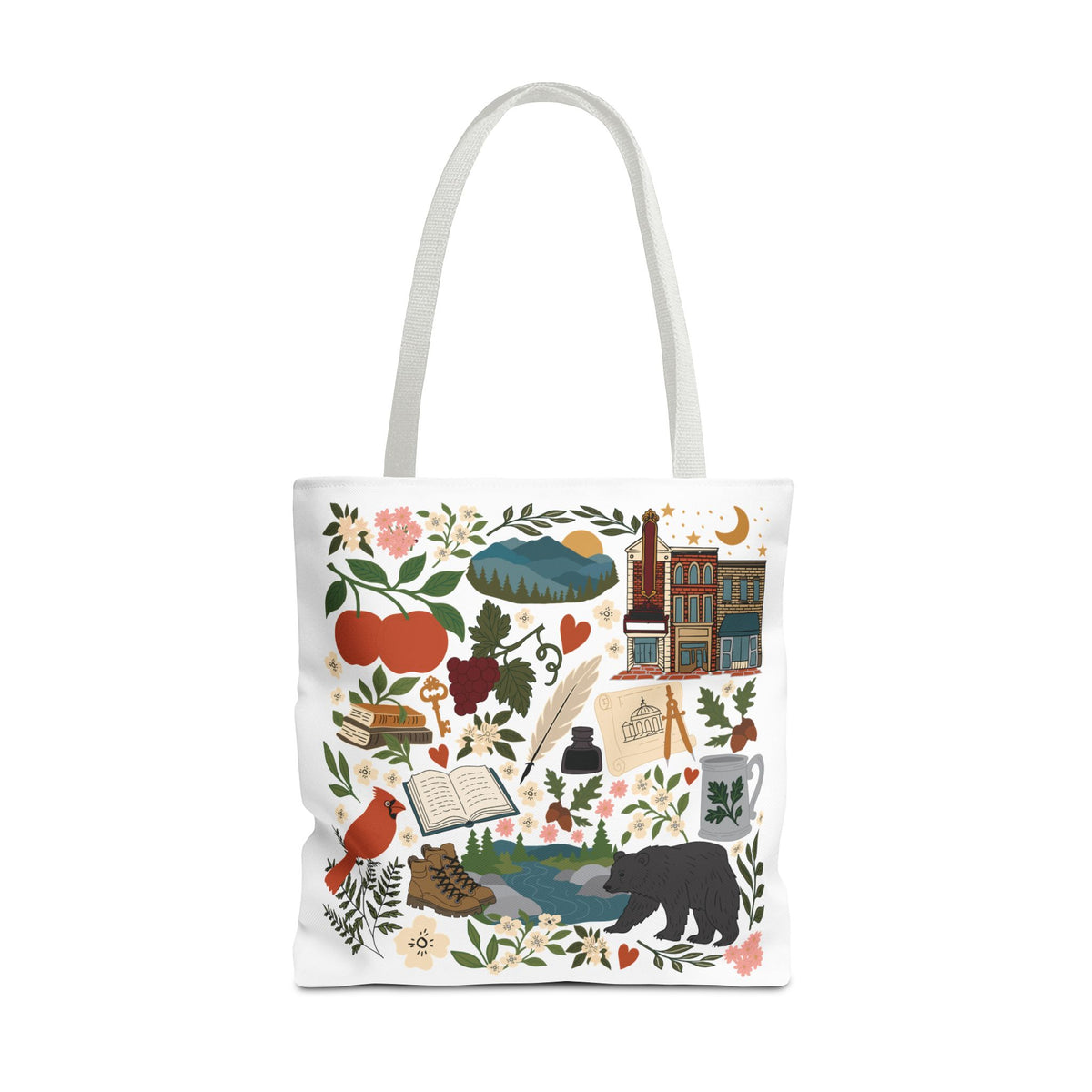 Charlottesville, Virginia Illustrated Tote Bag
