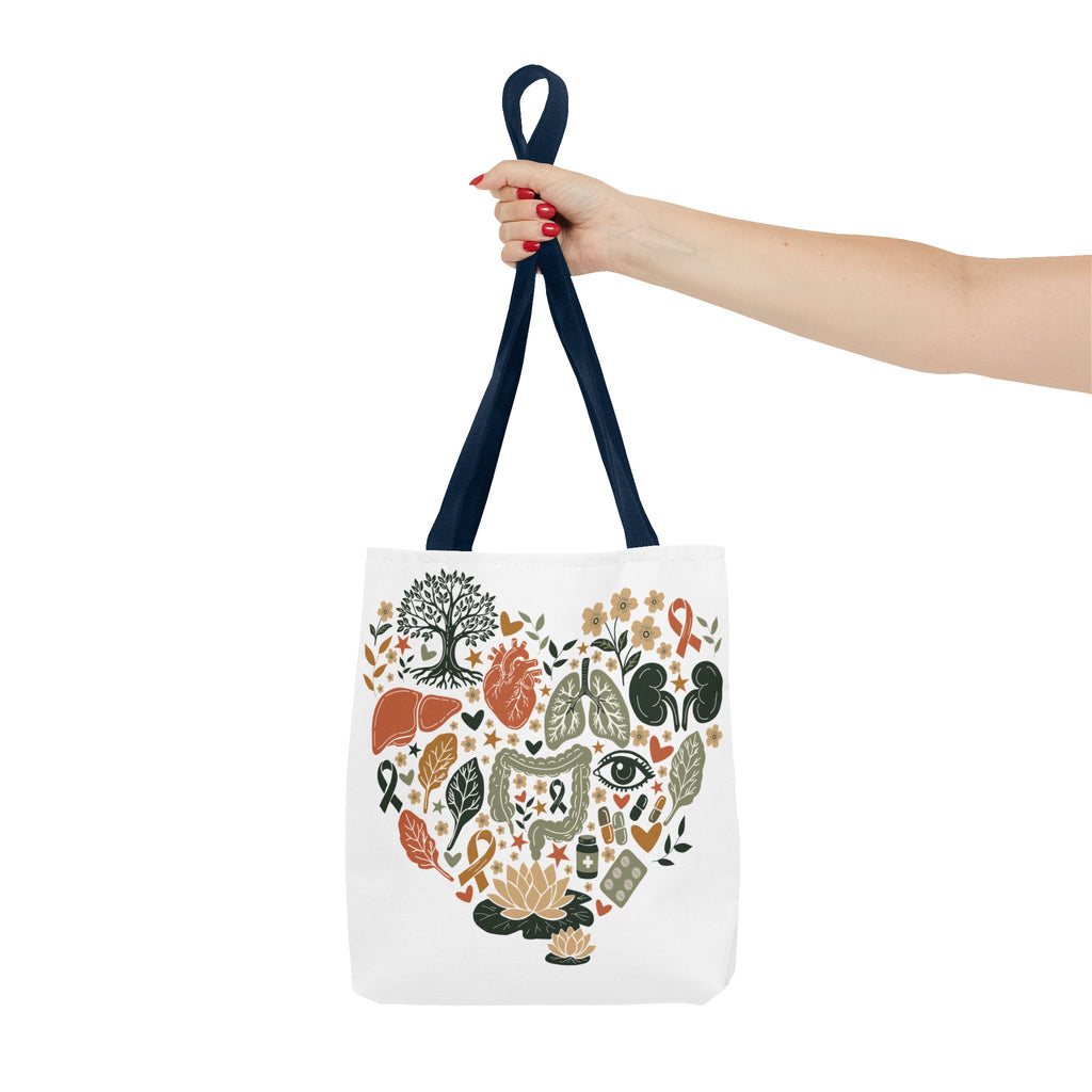 Organ Donation Awareness Tote Bag | Hope & Healing Floral Carryall (Copy)