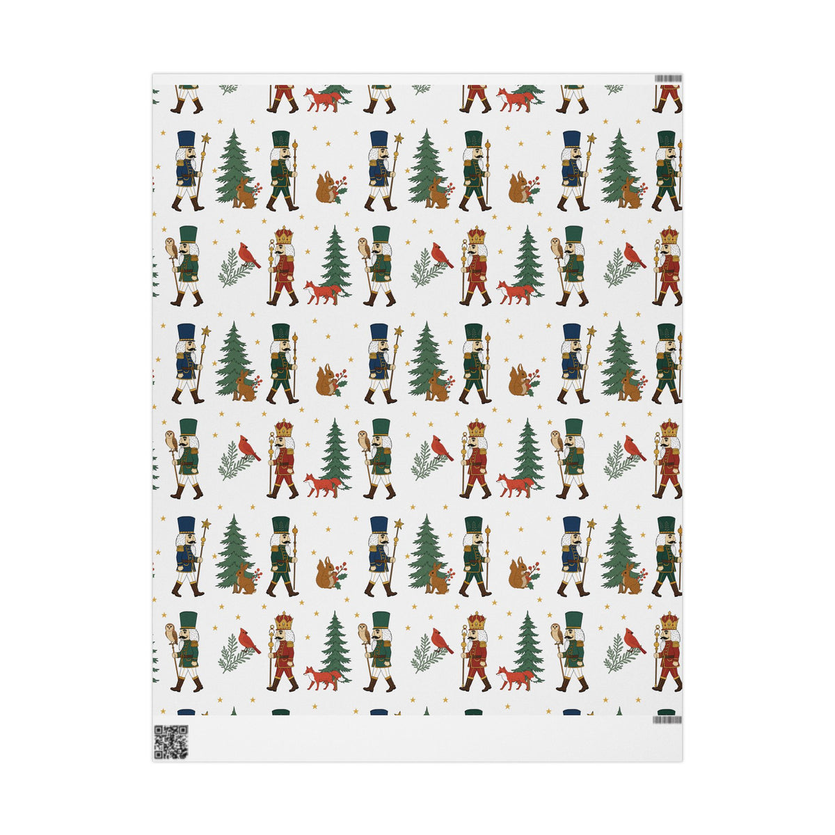 Nutcracker Woodland Parade Wrapping Paper | Whimsical Christmas Gift Wrap