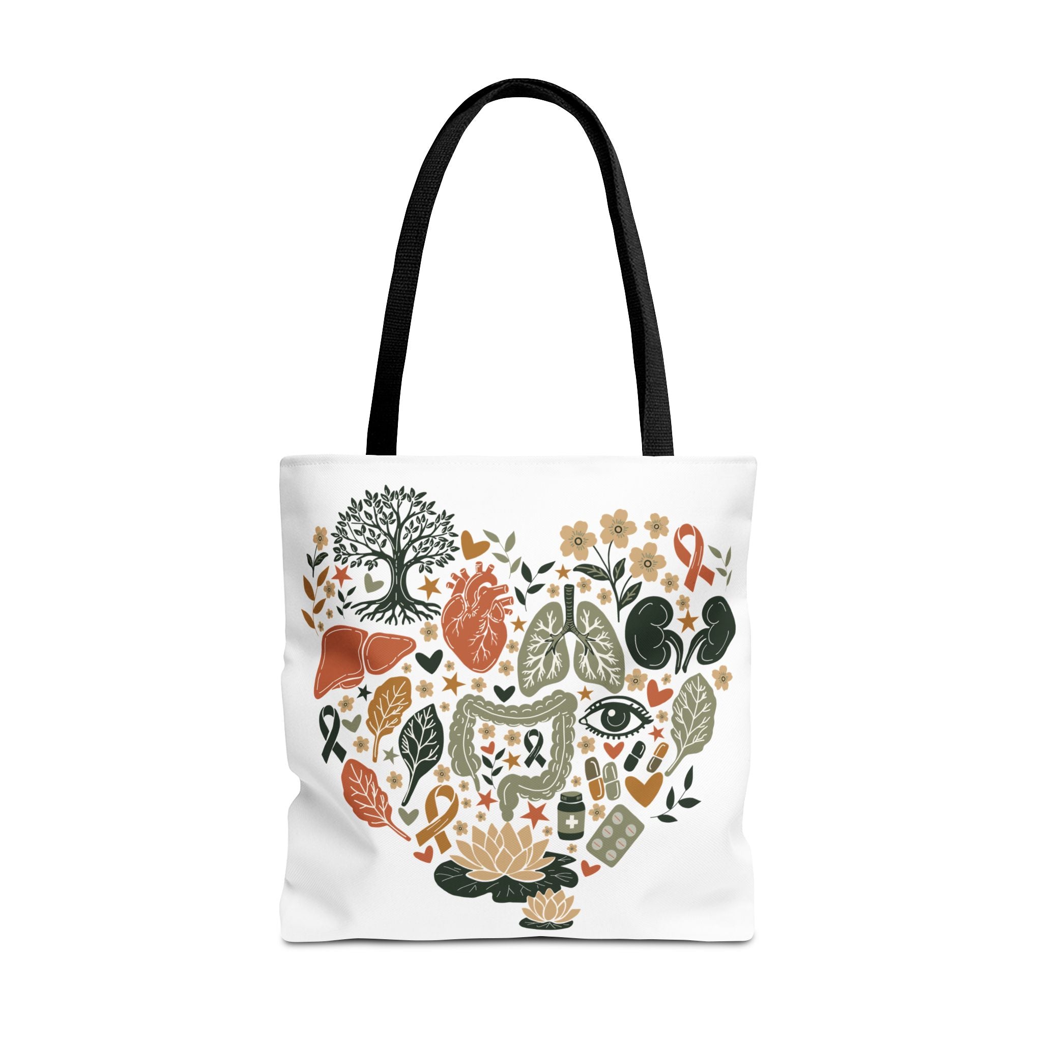 Organ Donation Awareness Tote Bag | Hope & Healing Floral Carryall (Copy)
