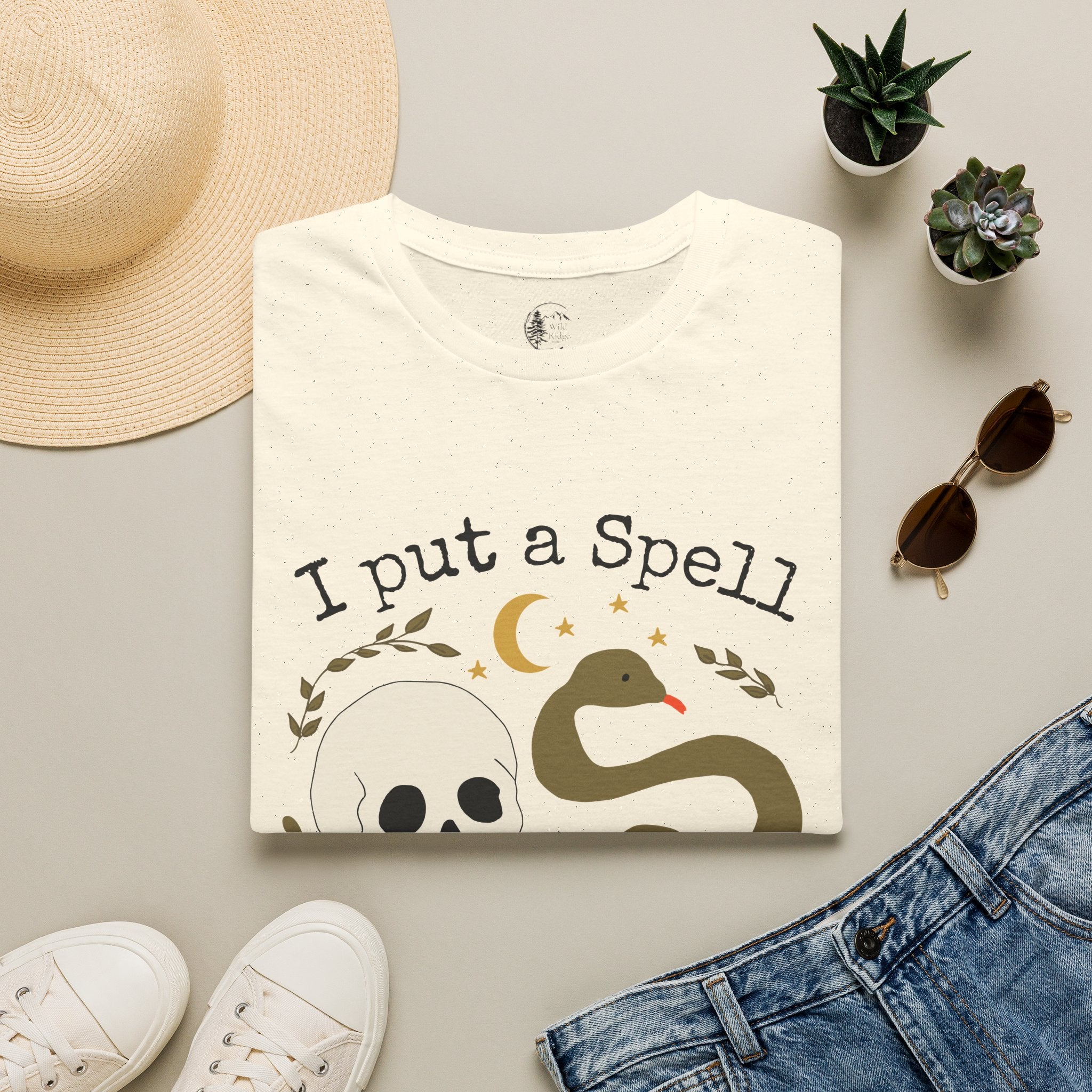 I Put a Spell on You Snake Skull Halloween T-Shirt
