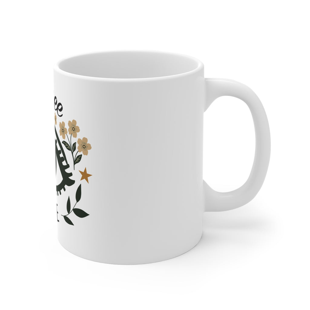 Eye See Hope Mug, Inspirational Eye Coffee Cup, Positive Affirmation Mug, Floral Wellness Gift, Mindfulness Ceramic Mug, Encouragement Gift