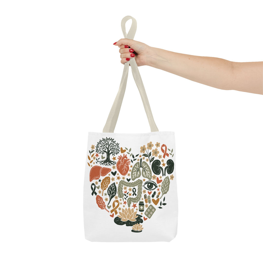 Organ Donation Awareness Tote Bag | Hope & Healing Floral Carryall (Copy)