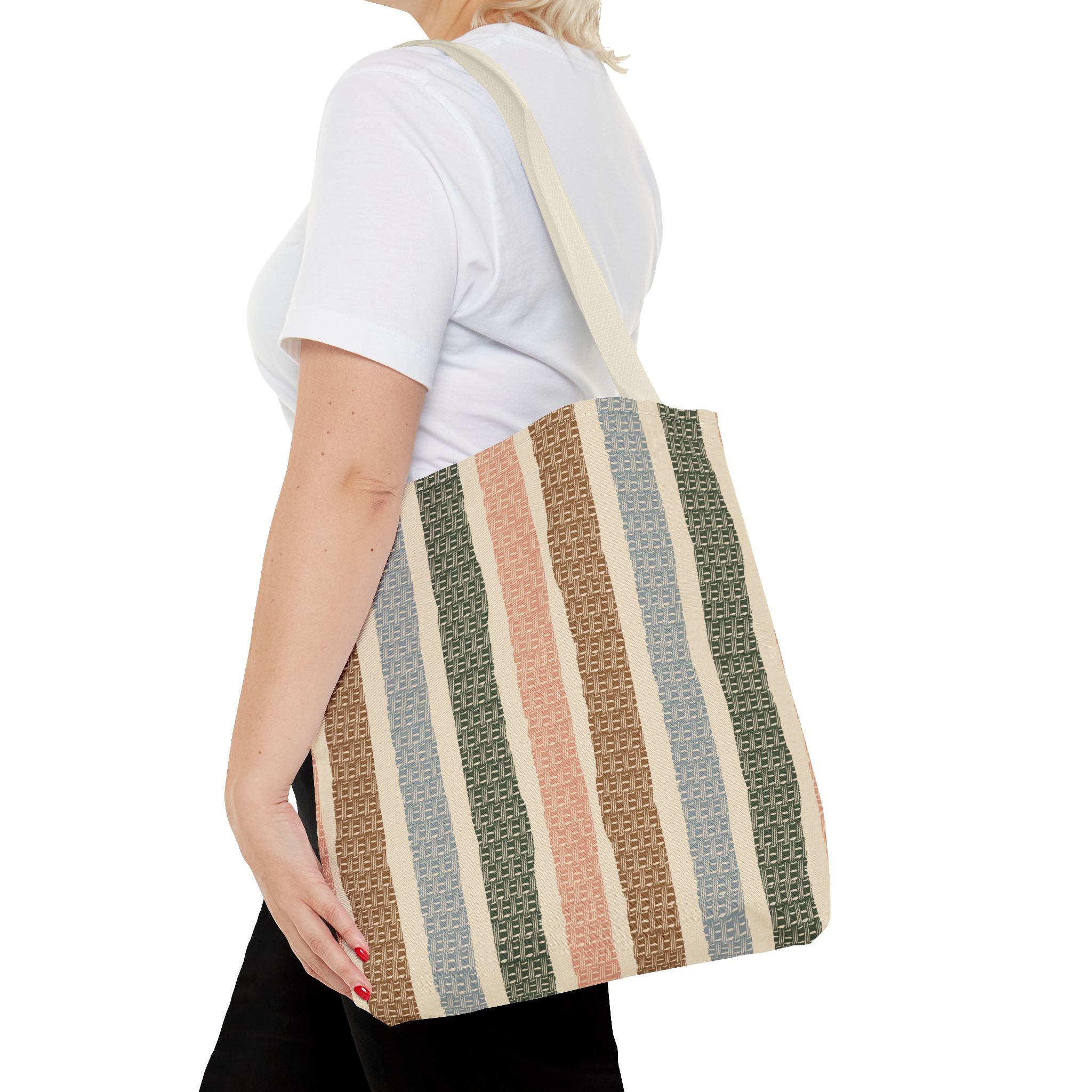 Market Basket Stripe Tote Bag